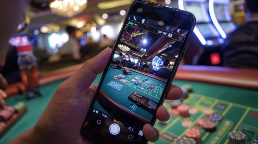 jl7979 mobile gaming experience on a smartphone showing sportsbook and casino menus